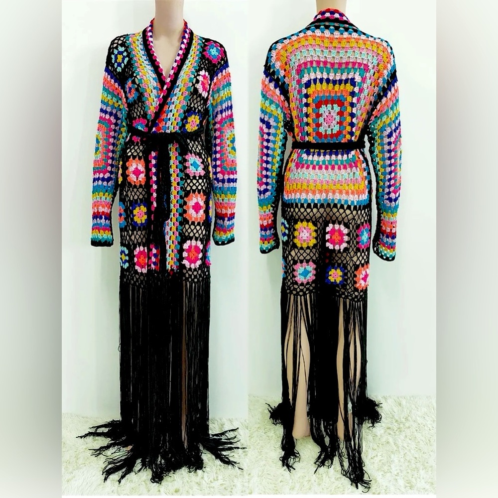 Crochet Duster w/fringe